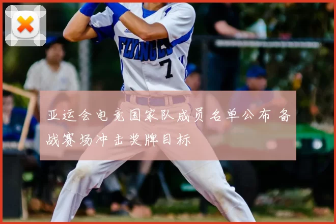 亚运会电竞国家队成员名单公布 备战赛场冲击奖牌目标